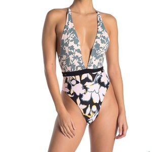 NWT Rainbow Reversible One-Piece Swimsuit